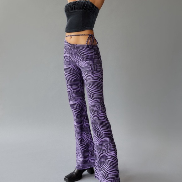 Motel Rocks Eda Trouser Flare Pant Women size XL - Picture 3 of 10